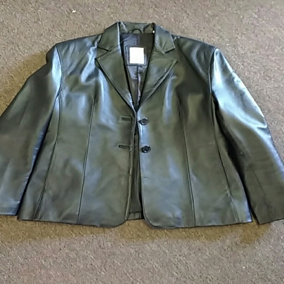 Leather blazer - Picture 1 of 5